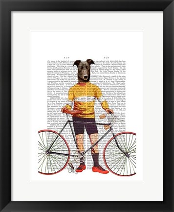 Framed Greyhound Cyclist Print