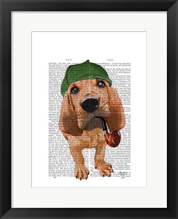 Framed Bloodhound Sherlock Holmes Print