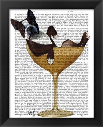 Framed Boston Terrier in Cocktail Glass Print