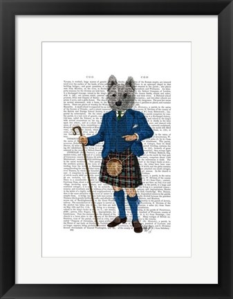 Framed West Highland Terrier in Kilt Print