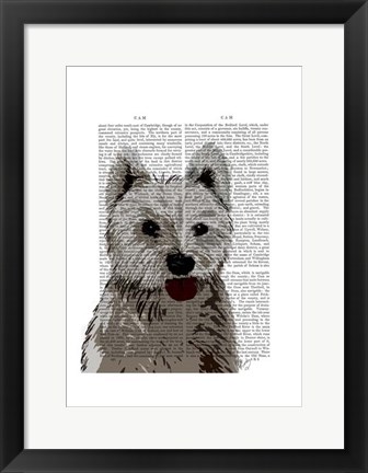 Framed West Highland Terrier Plain Print