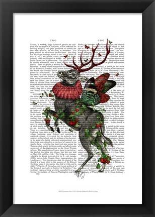 Framed Strawberry Deer Print