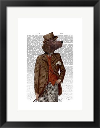 Framed Red Setter Rider Portrait Print