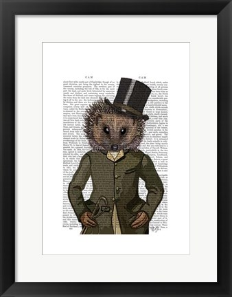 Framed Hedgehog Rider Portrait Print