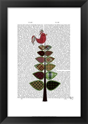 Framed Tartan Tree Illustration Print