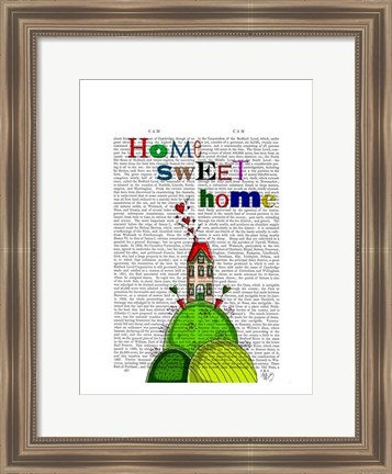 Framed Home Sweet Home Illustration Print