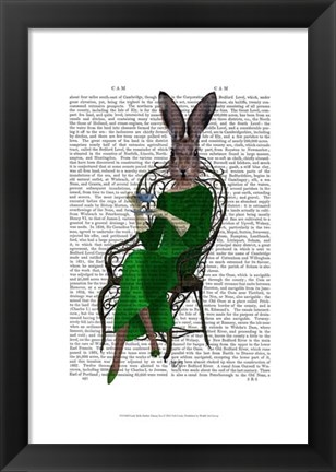 Framed Lady Bella Rabbit Taking Tea Print