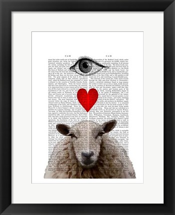 Framed I Heart Ewe Print