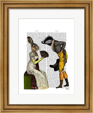 Framed Look Of Love Regency Badger &amp; Hare Couple Print