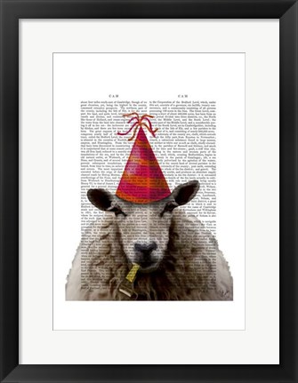 Framed Party Sheep Print