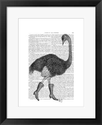 Framed Ostrich In Boots Print