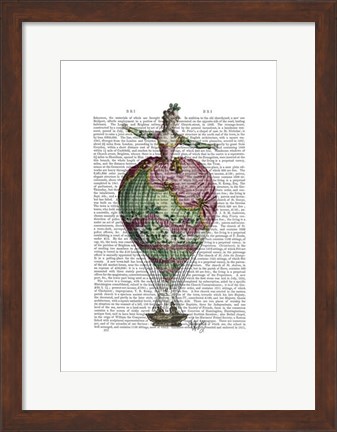 Framed Hot Air Balloon Woman 2 Print