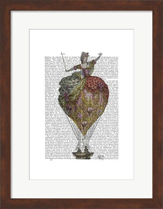 Framed Hot Air Balloon Woman 3 Print