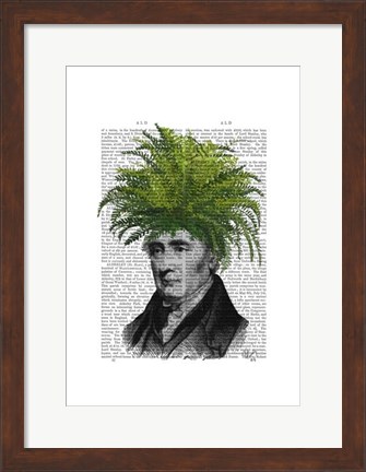 Framed Fern Head Plant Head Print