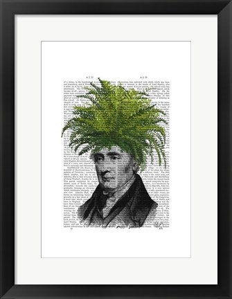 Framed Fern Head Plant Head Print