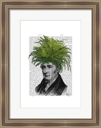 Framed Fern Head Plant Head Print