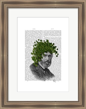 Framed Ivy Head Plant Head Print