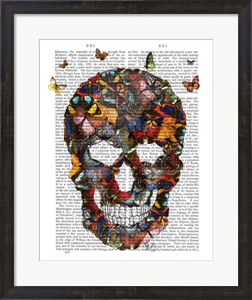 Framed Butterfly Skull Print