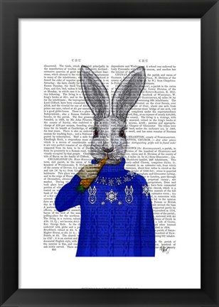 Framed Rabbit In Sweater Print