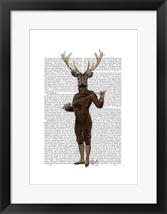 Framed Fencing Deer Full Print