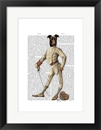 Framed Greyhound Fencer in Cream Full Print