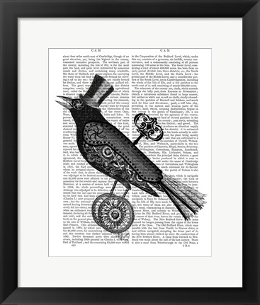 Framed Steampunk Crow Print