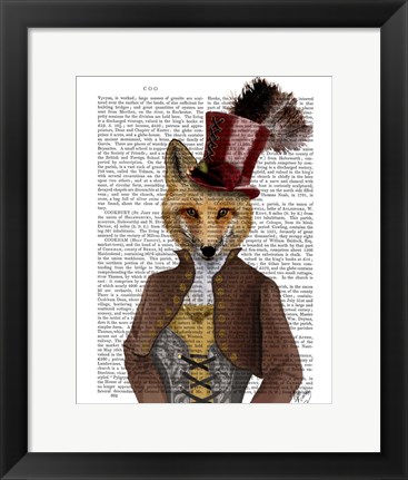 Framed Vivienne Steampunk Fox Print