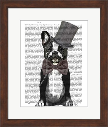 Framed Monsieur Bulldog Print