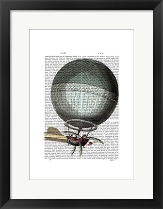 Framed Blanchard Vintage Hot Air Balloon Print