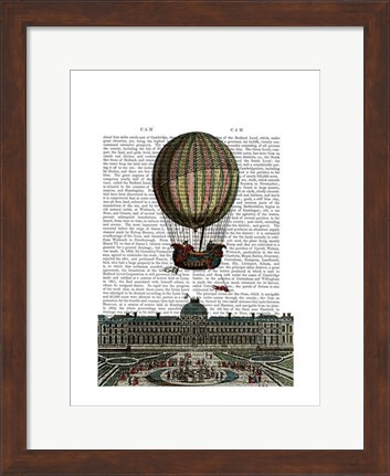 Framed Airship Over City Print