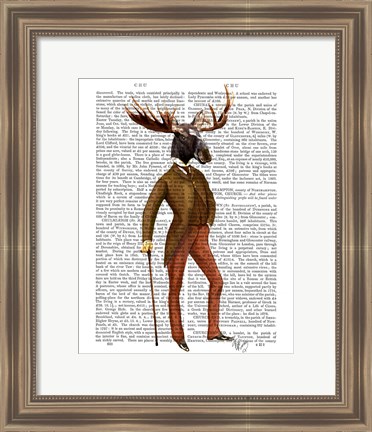 Framed Moose In Suit Full Print