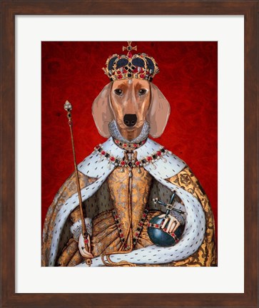 Framed Dachshund Queen Print