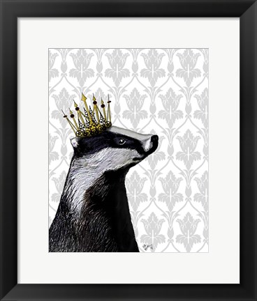 Framed Badger King II Print