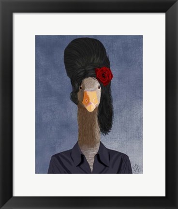 Framed Amy Winehouse Goose II Print