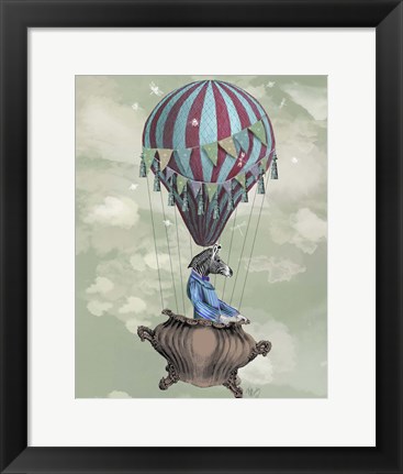 Framed Flying Zebra Print