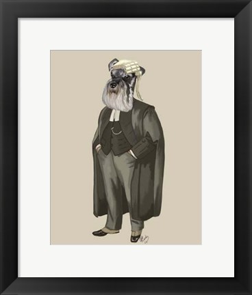 Framed Schnauzer Lawyer Print