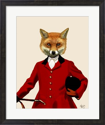 Framed Fox Hunter 2 Portrait Print