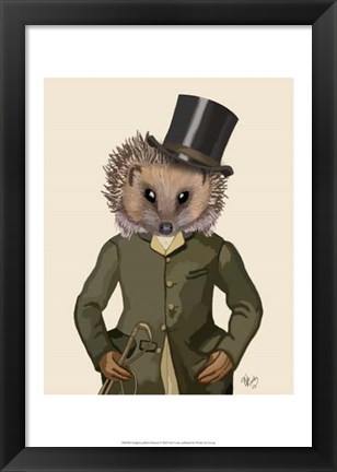 Framed Hedgehog Rider Portrait Print