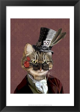 Framed Phileas Feline Steampunk Cat Print