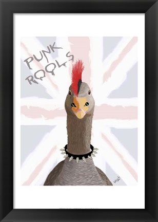 Framed Punk Rock Goose Print