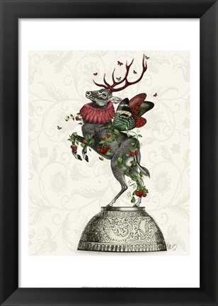 Framed Strawberry Deer Print