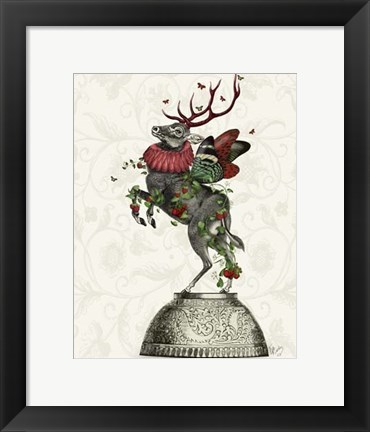 Framed Strawberry Deer Print