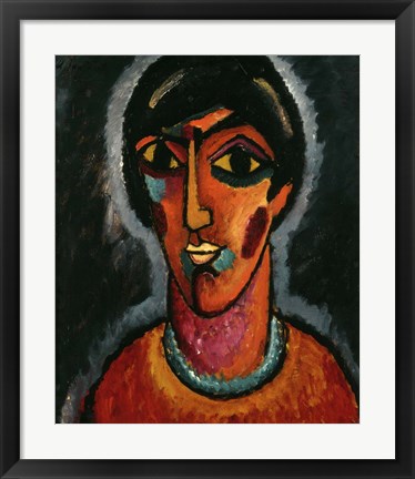 Framed Byzantine Woman with Pale Lips, 1935 Print