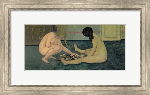Framed Nude Women Playing at Draughts, 1897 Print