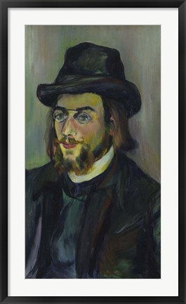 Framed Portrait of Erik Satie (1866-1925), 1892-93 Print