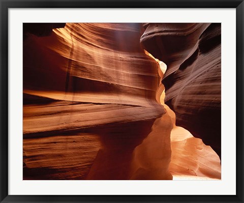 Framed Upper Antelope Canyon Slot, Canyon Interior Print