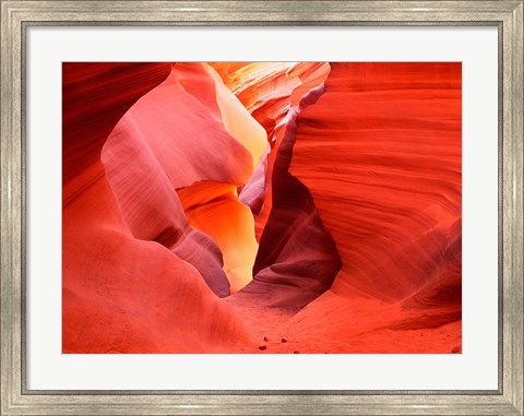 Framed Glowing Sandstone Walls, Lower Antelope Canyon Print