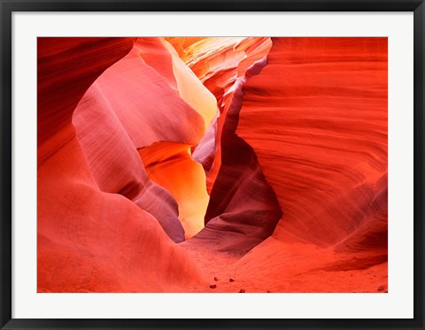 Framed Glowing Sandstone Walls, Lower Antelope Canyon Print