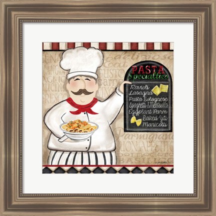 Framed Pasta Chef Print