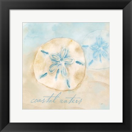 Framed Watercolor Shell Sentiments IV Print